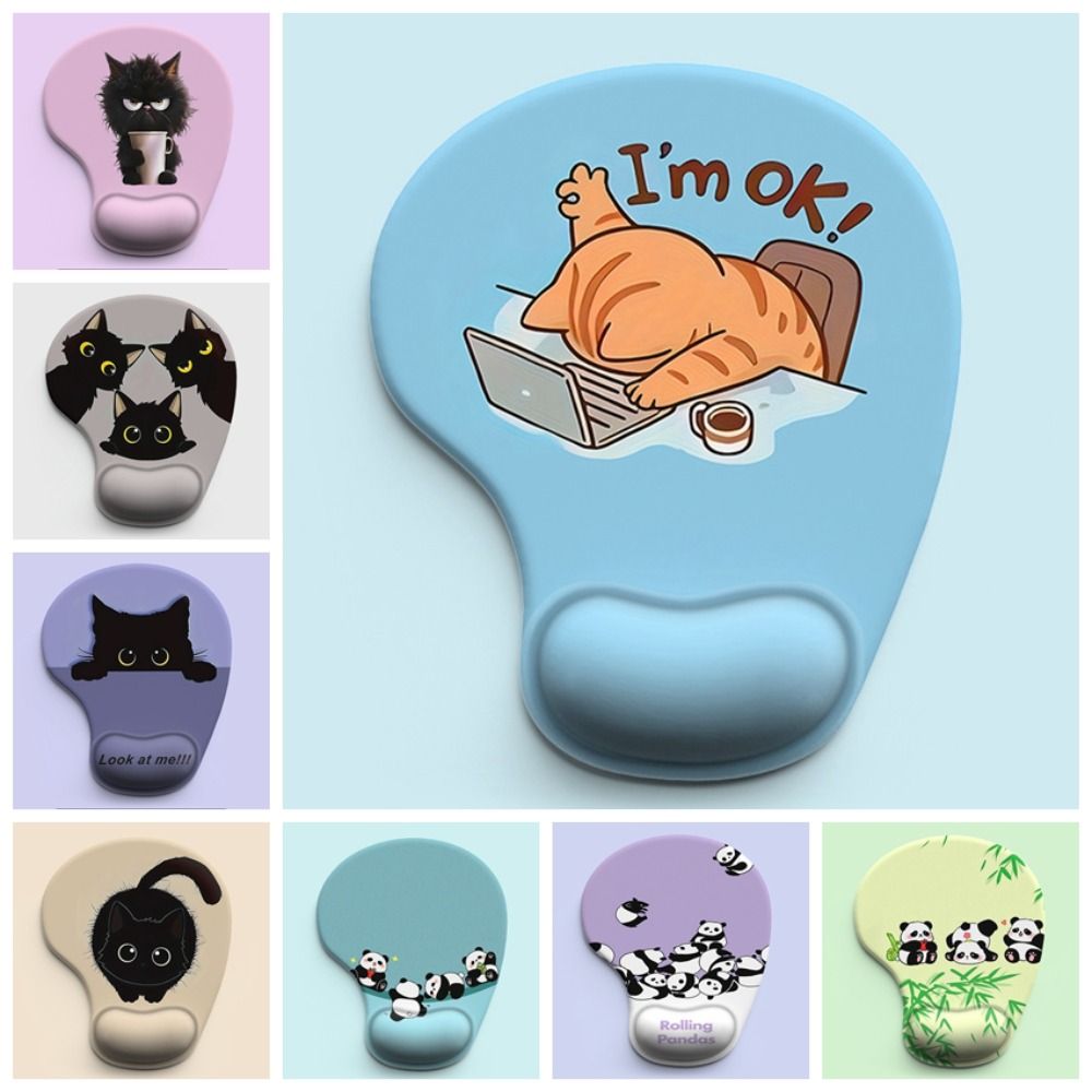 Wrist Rest Gel - Alas Mouse Hewan Kartun Anti Selip