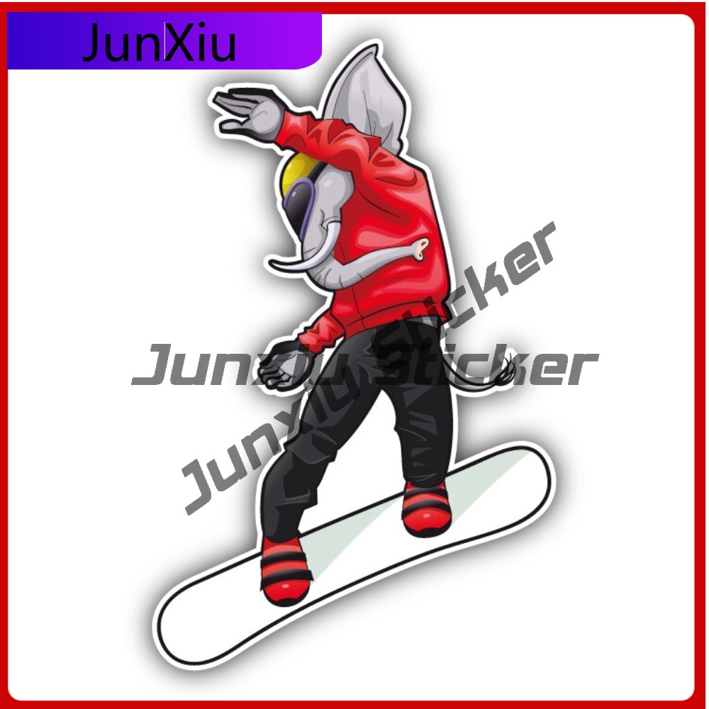 Laptop Accessories You Must Have - Elephant Snowboarder Car Eye Catching Harus