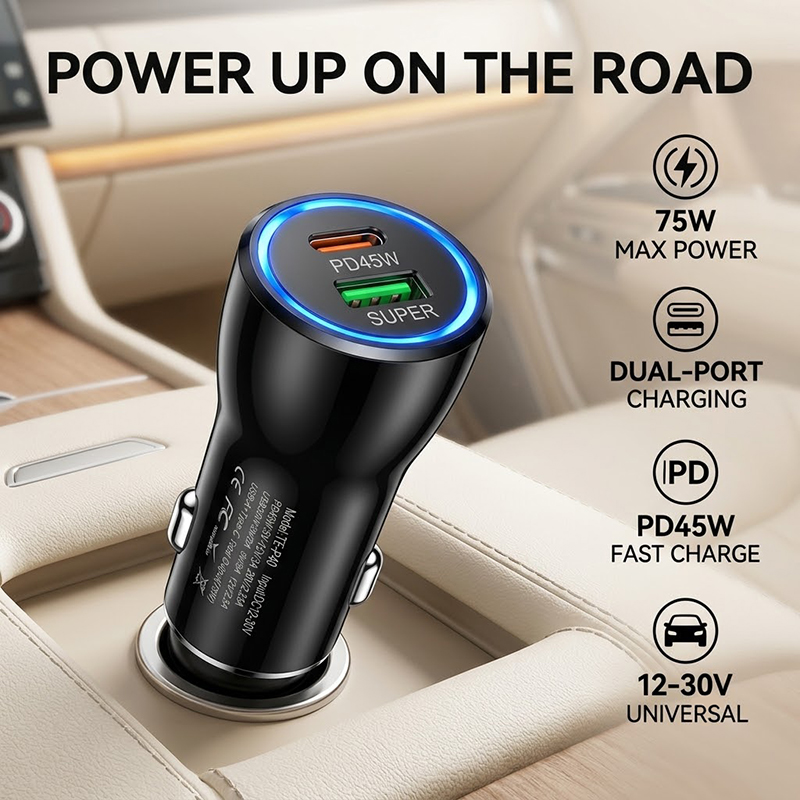 Usb C Power Adapter - Pengisi Daya Mobil USB C 45W