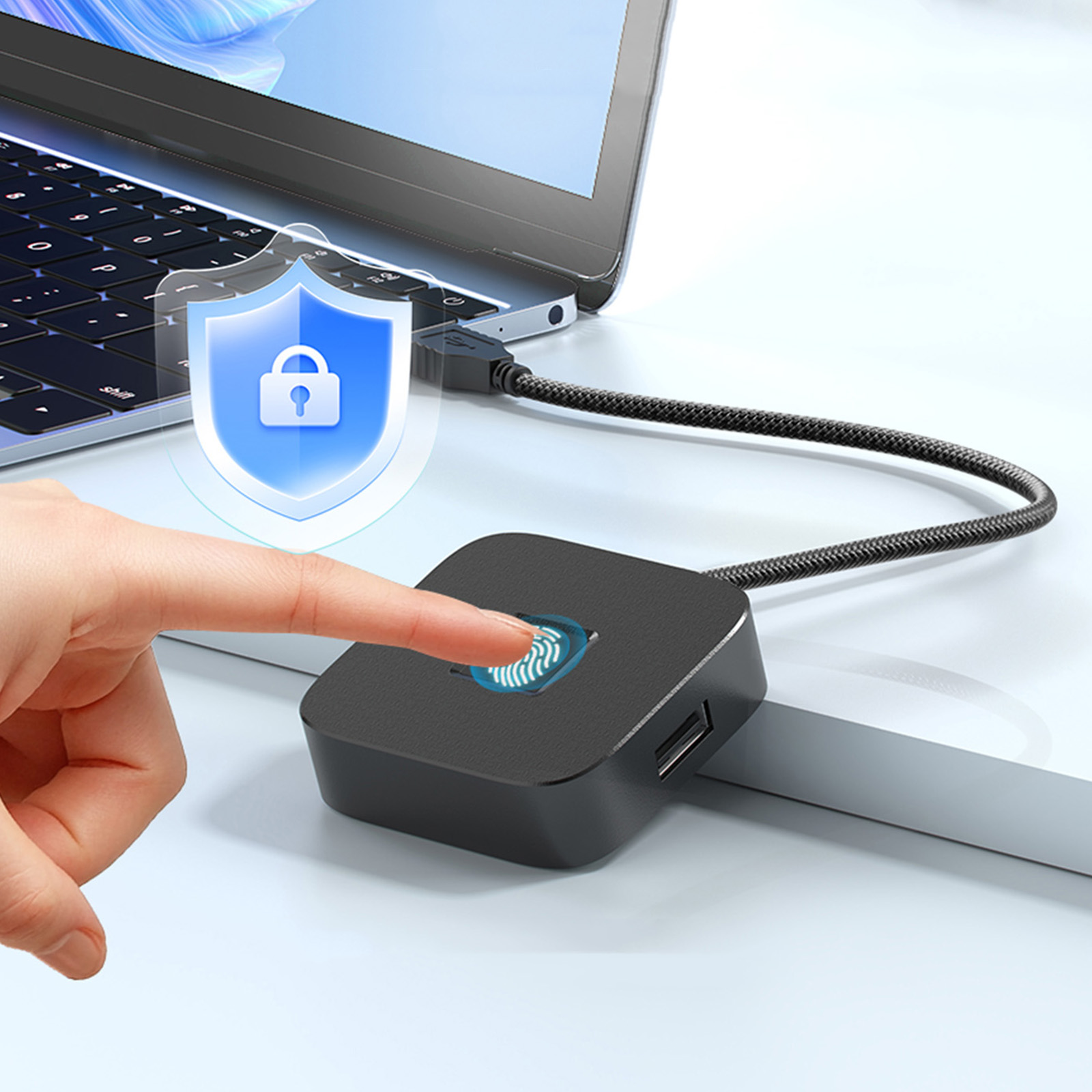 Fingerprint Reader Usb - Pemindai Sidik Jari dengan Hub USB