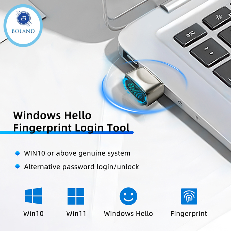 Fingerprint Reader Usb - Kunci Login Sidik Jari Biometrik Mini