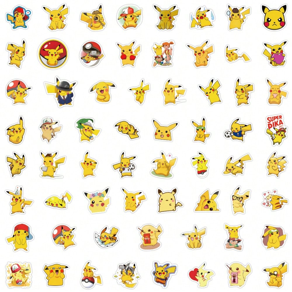60/100pcs Stiker Anime Pokemon - Laptop Accessories Light ulasan dan harga