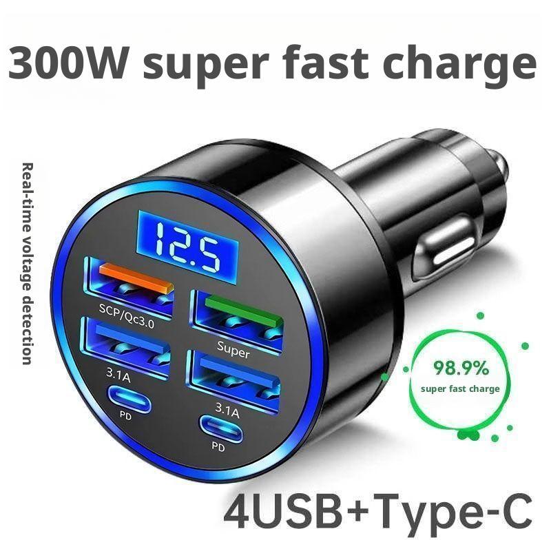 Pengisi Daya Mobil PD 300W 6 P - Usb C Power Adapter ulasan dan harga