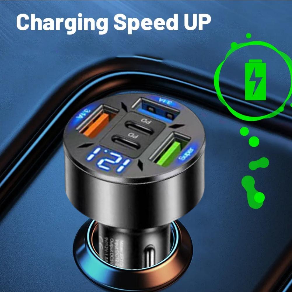 Pengisi Daya Mobil 5 Port untu - Usb C Power Adapter ulasan dan harga