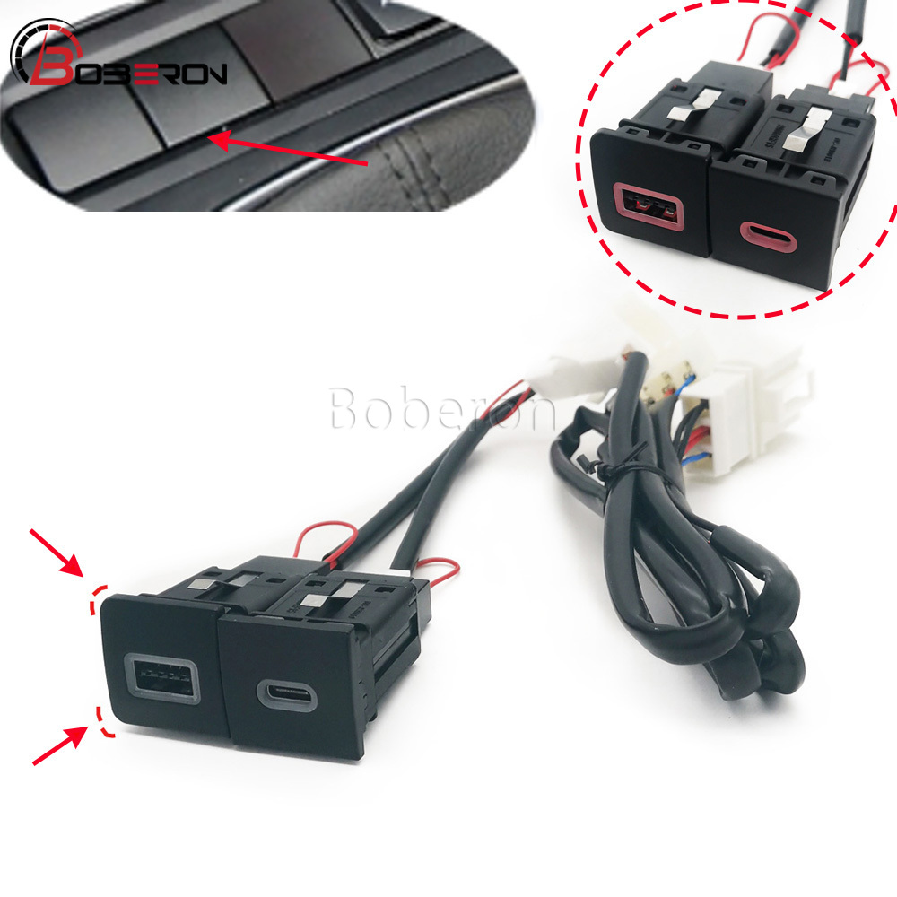 Soket Charger Mobil LED Merah  - Usb C Power Adapter ulasan dan harga