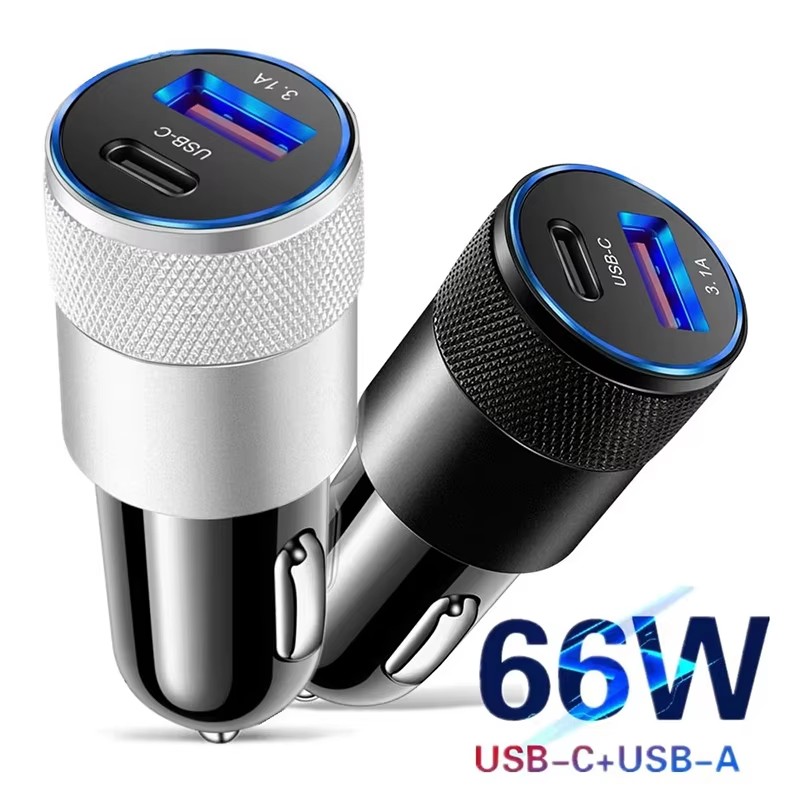 Pengisi Daya Mobil USB 66W Tip - Usb C Power Adapter ulasan dan harga
