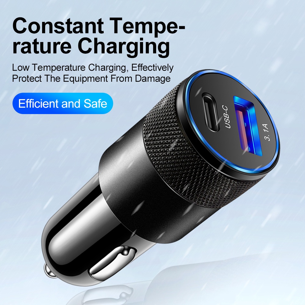 Pengisi Daya Mobil USB 66W Tip - Usb C Power Adapter ulasan dan harga