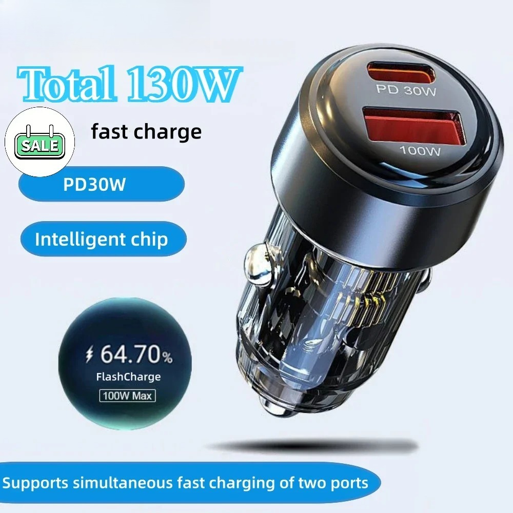 Total 130W USB Car Charger Ada - Usb C Power Adapter ulasan dan harga