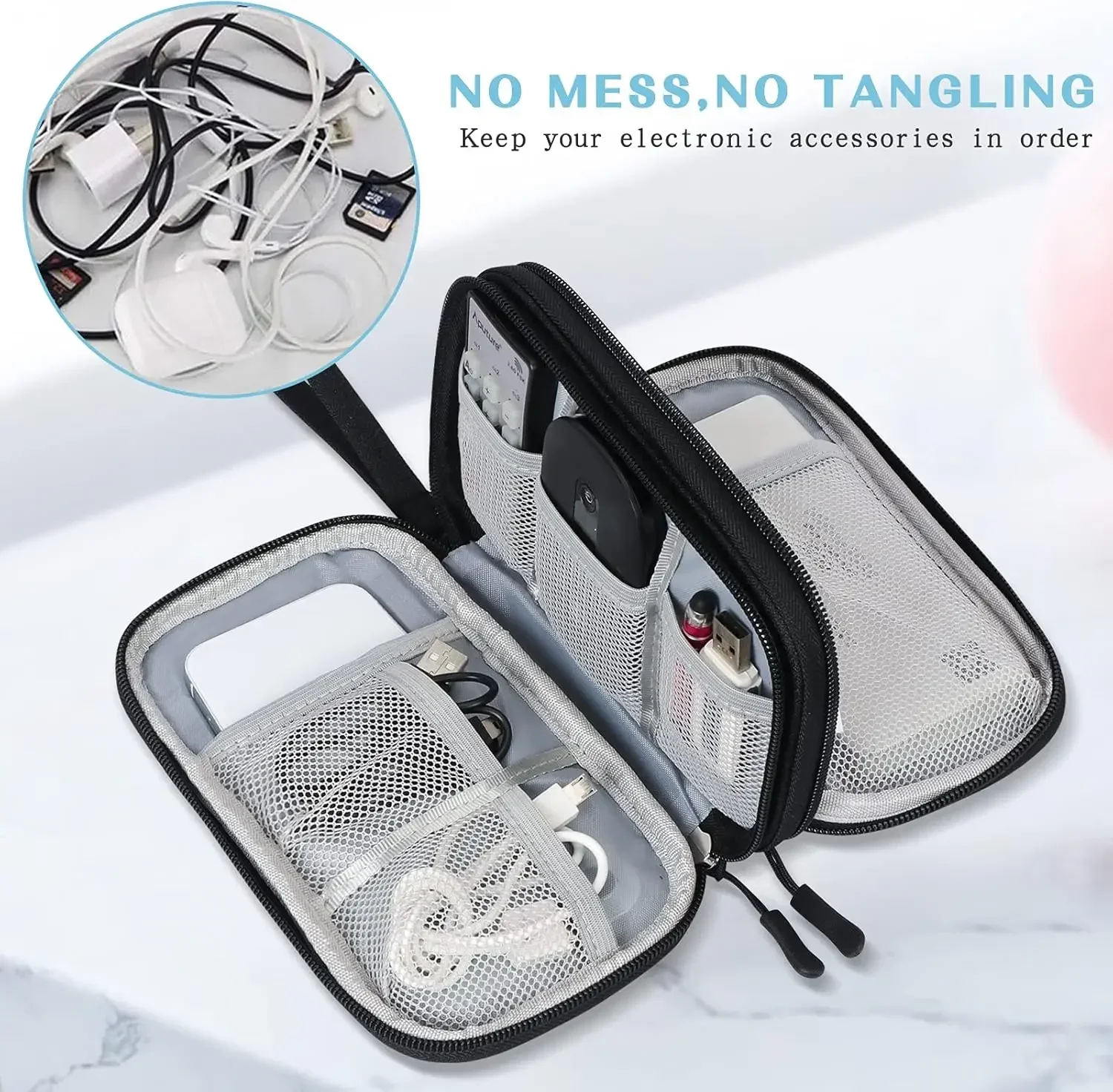 Tas Kabel Perjalanan, Kantong  - Cable Management Bag ulasan dan harga