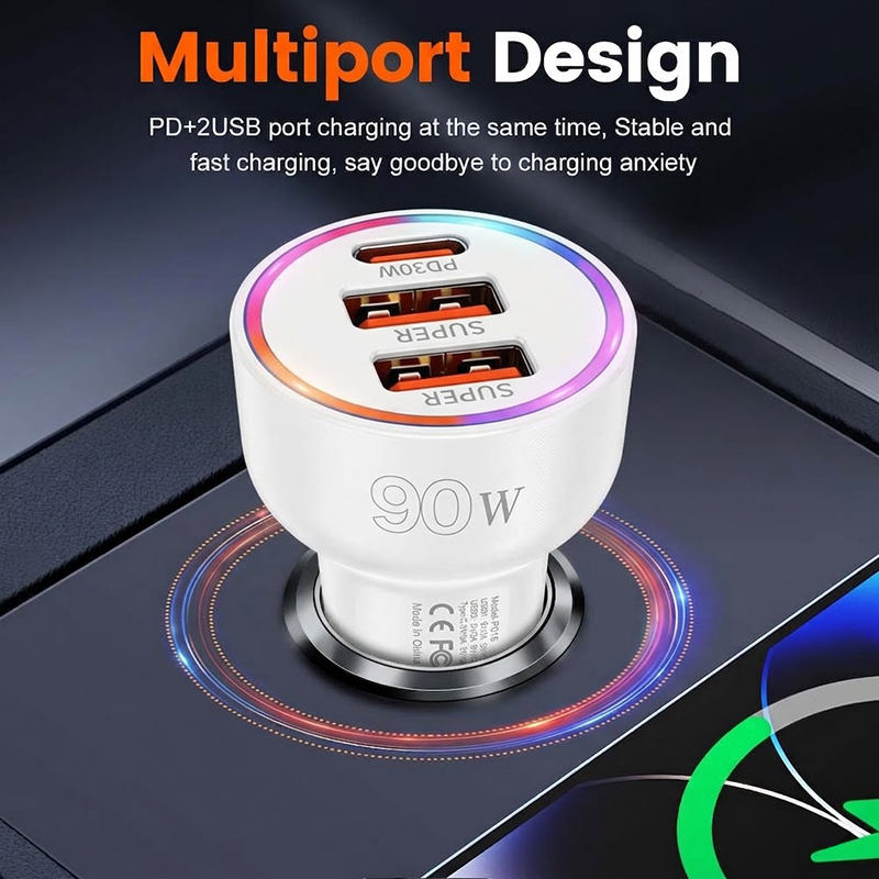 Adaptor Charger Mobil 90W deng - Usb C Power Adapter ulasan dan harga