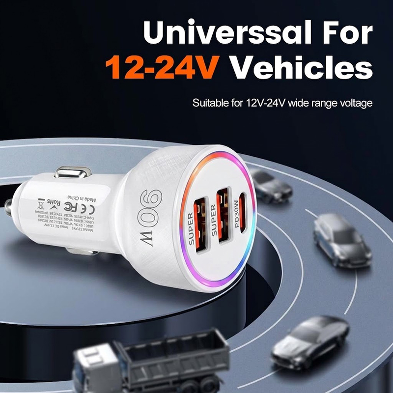 Adaptor Charger Mobil 90W deng - Usb C Power Adapter ulasan dan harga