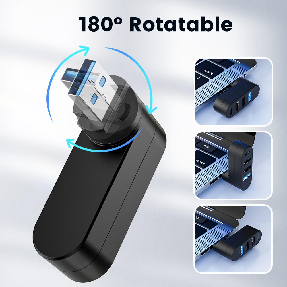 Kotak Splitter Mini USB Hub 3. - Laptop Accessories Price ulasan dan harga